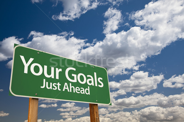 Your Goals Green Road Sign Stock photo © feverpitch