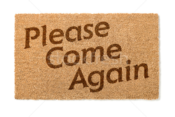 Please Come Again Welcome Mat On White Stock photo © feverpitch