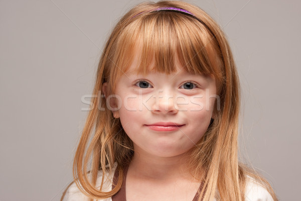 Portrait of an Adorable Red Haired Girl Stock photo © feverpitch