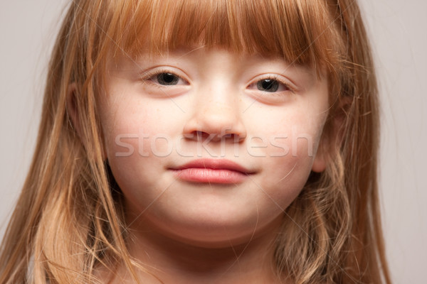 Portrait of an Adorable Red Haired Girl Stock photo © feverpitch