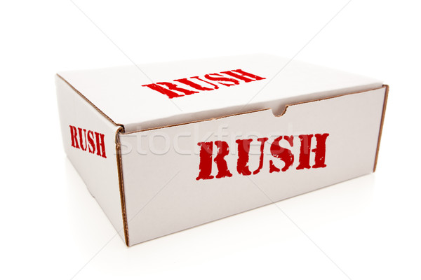 White Box with Rush on Sides Isolated Stock photo © feverpitch