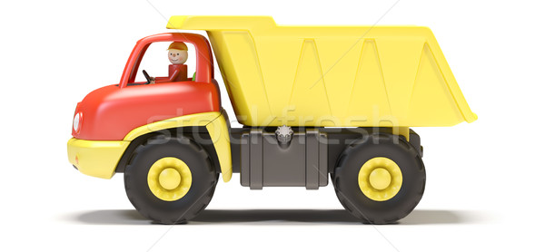 Brinquedo caminhão branco 3D imagem modelo Foto stock © filipok