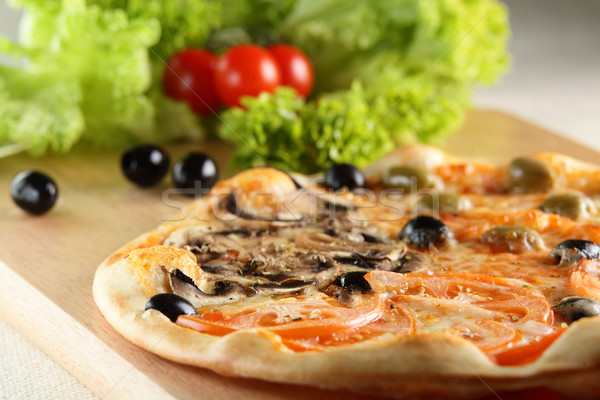 ホット おいしい イタリア語 ピザ チーズ ソース ストックフォト © fiphoto
