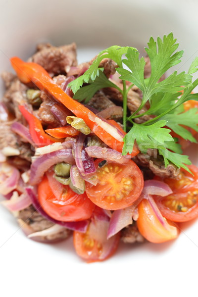 Frischen Salat lecker weiß Gericht Küche Stock foto © fiphoto