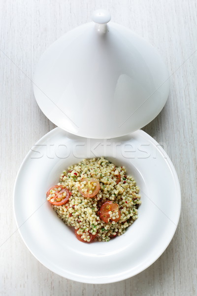 白 皿 木製のテーブル 食品 小麦 プレート ストックフォト © fiphoto