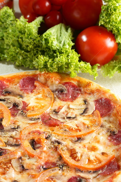 Foto stock: Quente · saboroso · italiano · pizza · queijo · molho