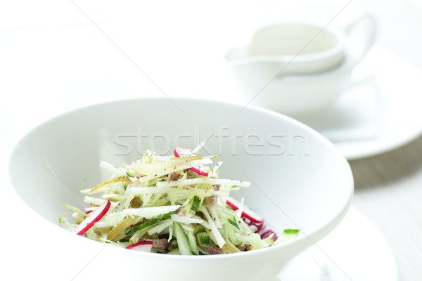 新鮮な サラダ おいしい 白 皿 食品 ストックフォト © fiphoto