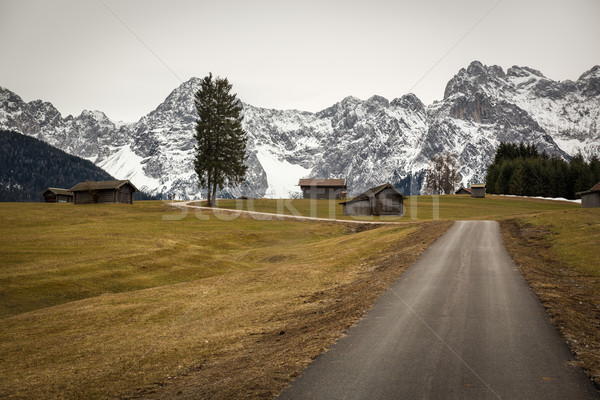 Buckelwiesen with Karwendel Mountains, Bavaria, Germany Stock photo © fisfra