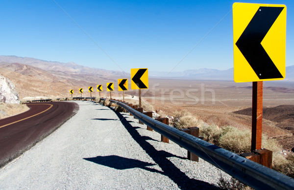 Death Valley NP: Sharp Curve Stock photo © fisfra