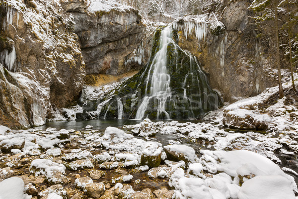 Gollinger Waterfalls at wintertime, Austria Stock photo © fisfra