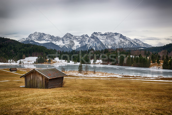 Geroldsee at wintertime, Krün, German Alps Stock photo © fisfra