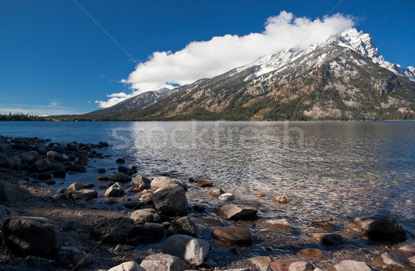 Foto stock: Lago · parque · Wyoming · EUA · agua · naturaleza