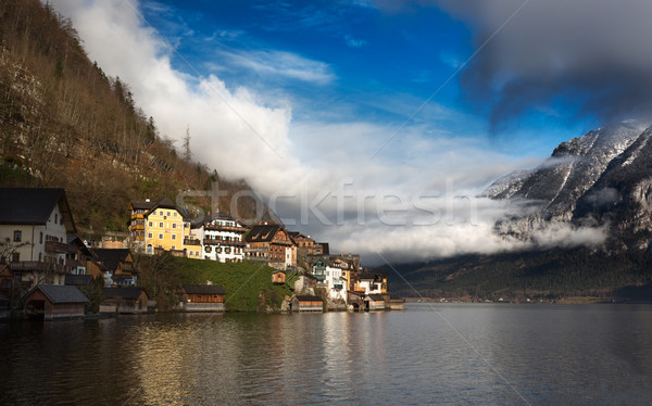 Zdjęcia stock: Chmury · jezioro · alpy · niebo · wody · domu