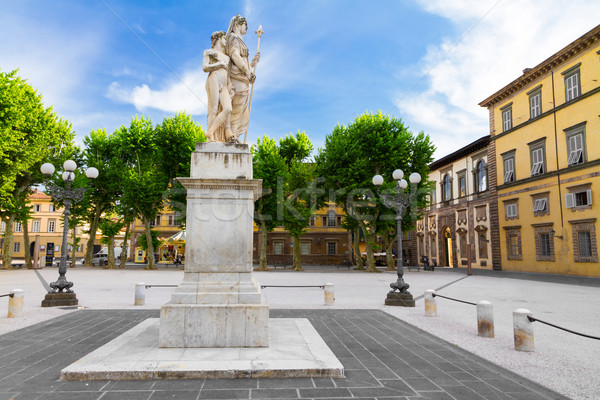 Piazza Napoleone in Lucca, Tuscany, Italy Stock photo © fisfra