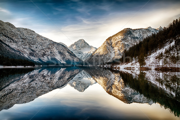 Reflection at Plansee (Plan Lake), Alps, Austria Stock photo © fisfra