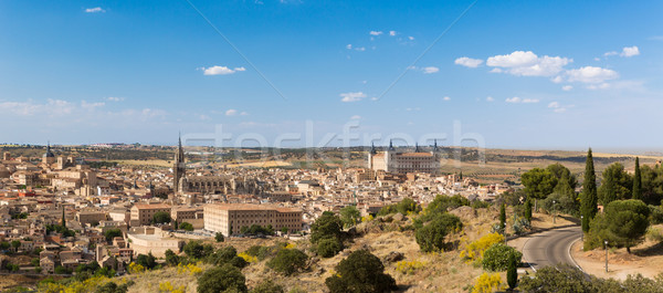 Panorama Hiszpania budynku krajobraz ulicy lata Zdjęcia stock © fisfra