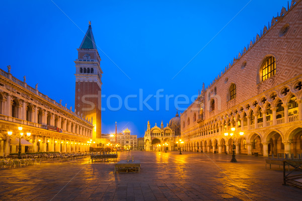 Piazza San Marco at dawn, Venice, Italy Stock photo © fisfra