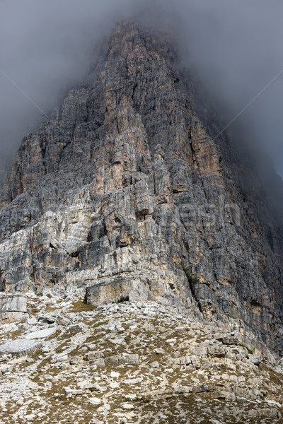 Rock face in Tre Cime National Park, Dolomites, Italy Stock photo © fisfra