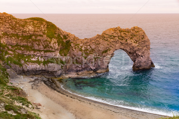 Ajtó tengerpart part Anglia óceán utazás Stock fotó © fisfra