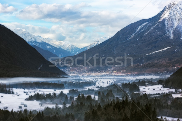 Wintery valley in Tirol, Austrian Alps Stock photo © fisfra
