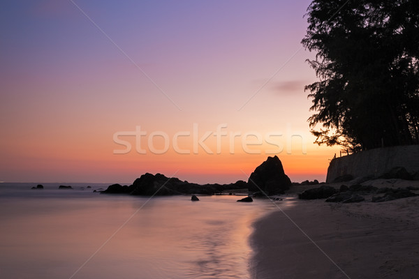 Vibrant sunset at beach in Vietnam, Mui Ne Stock photo © fisfra