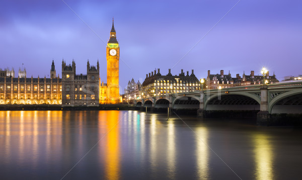 Westminster crépuscule nuageux jour Londres ciel [[stock_photo]] © fisfra