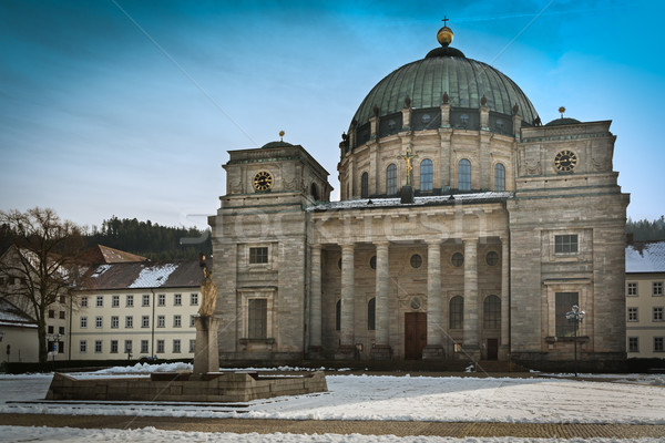 Stok fotoğraf: Manastır · siyah · orman · Almanya · gökyüzü · kilise