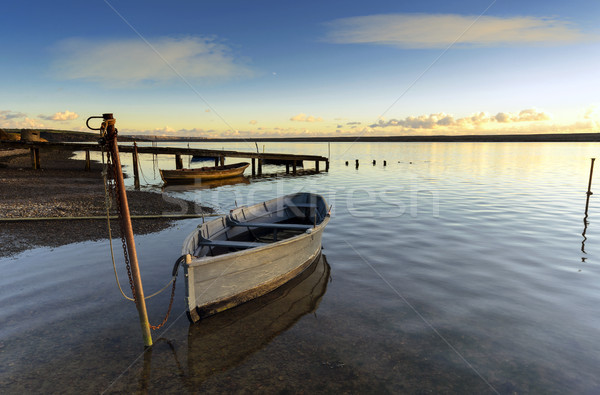 Boote Flotte Strand Wasser Meer Ozean Stock foto © flotsom