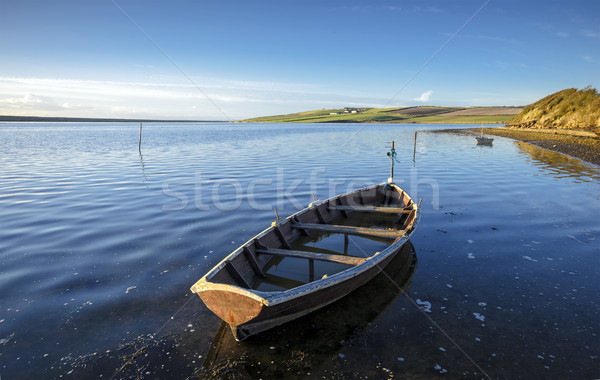 Boote Flotte Wasser Meer Ozean blau Stock foto © flotsom