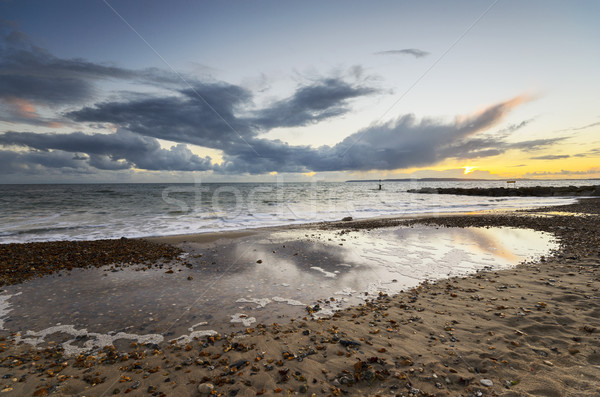 Sunset at Solent Beach on Hengistbury Head near Christchurch Stock photo © flotsom