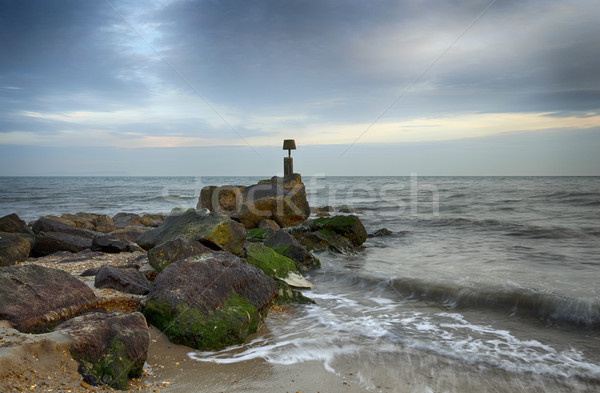 Stok fotoğraf: Plaj · kayalar · kafa · doğa · deniz · mavi