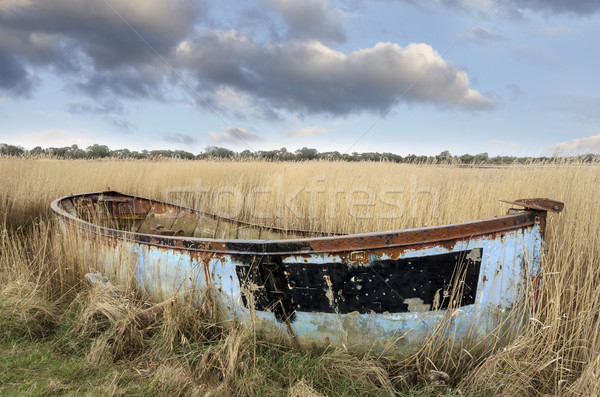 Boot oude omhoog haven strand natuur Stockfoto © flotsom