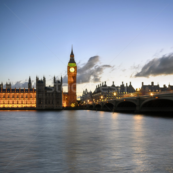 Foto stock: Westminster · Big · Ben · ponte · Londres · casas · parlamento