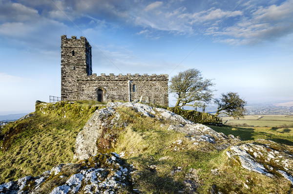 Brentor Church in Dartmoor Stock photo © flotsom