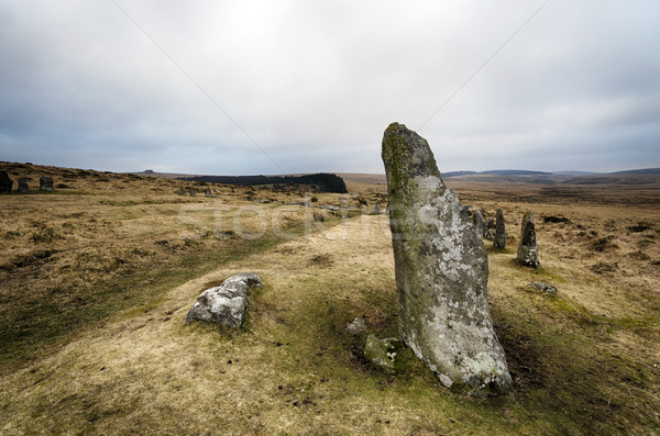 Scorehill Stone Circle on Dartmoor Stock photo © flotsom