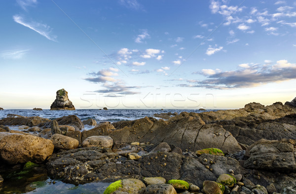 [[stock_photo]]: Mer · ciel · été · bleu · Europe · roches