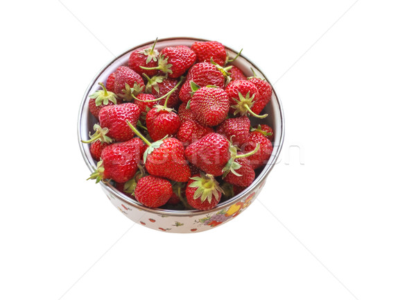 bowl of fresh strawberries. Stock photo © fogen