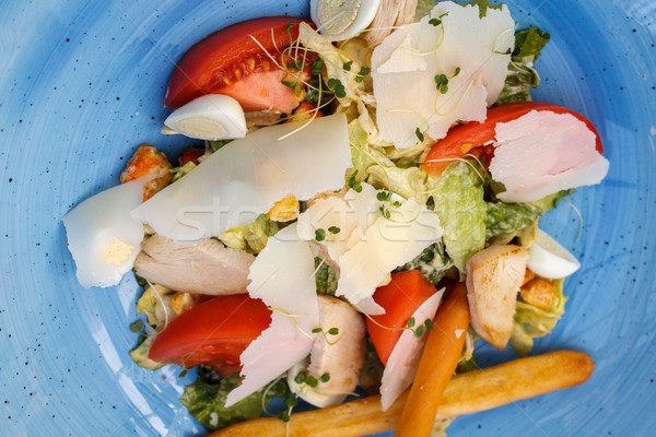 Salad with chicken and fresh vegetables Stock photo © fogen