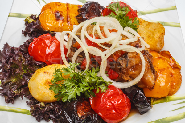 Roasted vegetables with meat  Stock photo © fogen