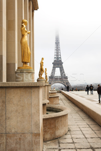 Сток-фото: Париж · 60 · здании · передний · план · Эйфелева · башня · Франция