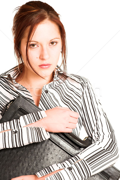 деловой женщины белый рубашку черный Сток-фото © Forgiss