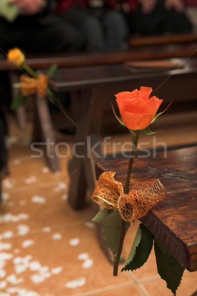 Fiore ricevimento di nozze decorazioni cerimonia di nozze poco profondo Foto d'archivio © Forgiss