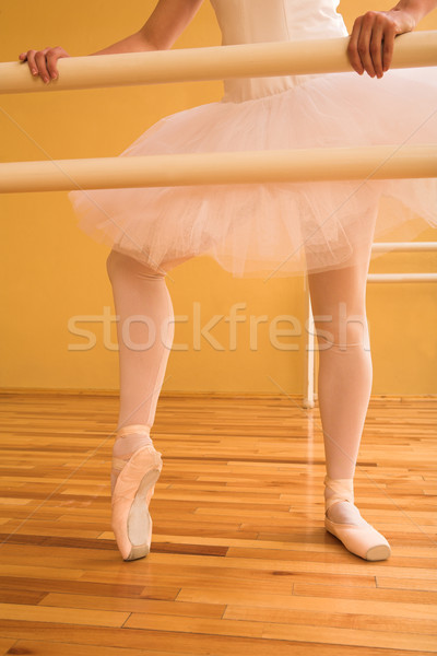 Ballerina dame ballet dans studio lichaam Stockfoto © Forgiss