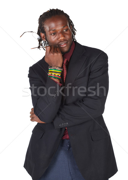 Handsome African businessman Stock photo © Forgiss