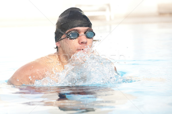 Zwemmer gezonde mannelijke aquatisch atleet Stockfoto © Forgiss