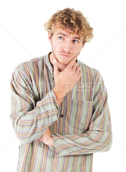 Blonde young man Stock photo © Forgiss