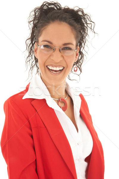 Belle femme d'affaires portrait jeunes cheveux bouclés Photo stock © Forgiss