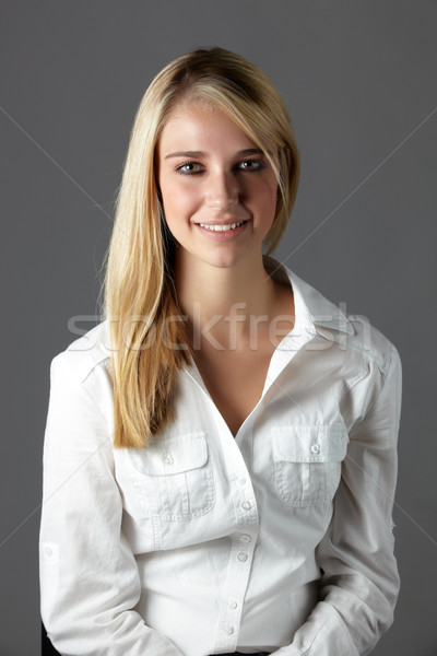 Stockfoto: Mooie · blonde · vrouw · kaukasisch · vrouw · lang