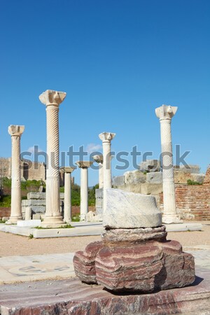 Stockfoto: Basiliek · ruines · advertentie · keizer · heuvel · voorjaar