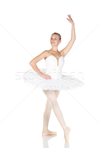 Jeunes ballerine fille blanche Photo stock © Forgiss